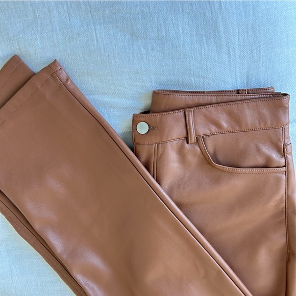 Gisele Faux Leather Straight Pants - Picture 3 of 6
